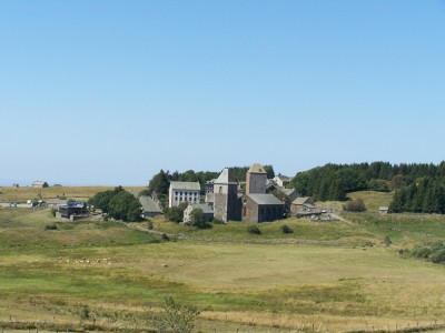 Vue sur le village d'Aubrac